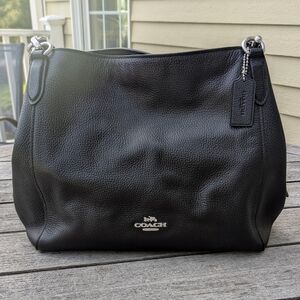 Coach Hallie Pebble Leather Shoulder Bag